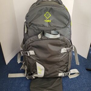 TUBU Camera Backpack Charcoal Grey Lime Green Padded Customizable DSLR Gear Bag